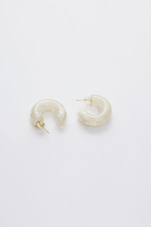 Amber Effect Hoop Earrings