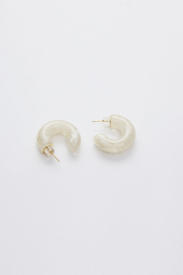 Amber Effect Hoop Earrings