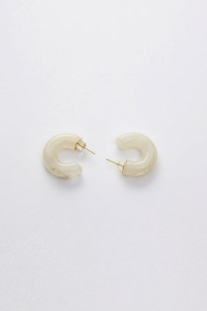 Amber Effect Hoop Earrings
