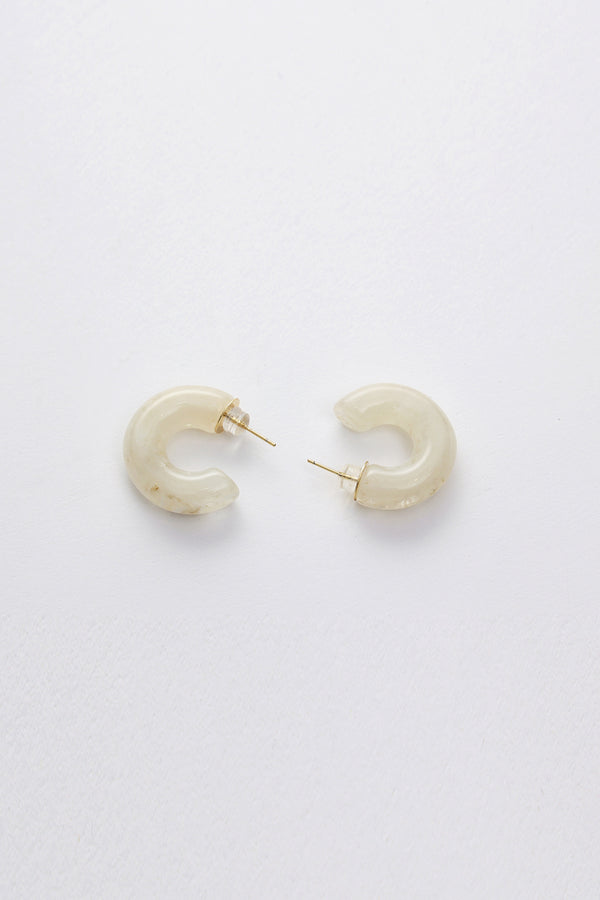 Amber Effect Hoop Earrings