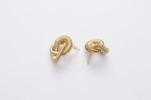 Gold-tone knot earrings