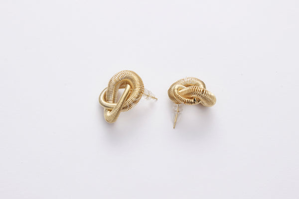 Gold-tone knot earrings