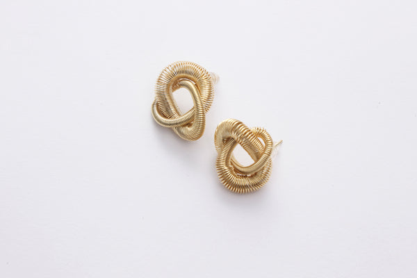 Gold-tone knot earrings