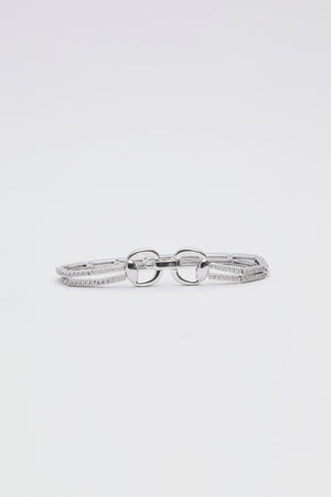 Geometric Crystal Bangle Bracelet