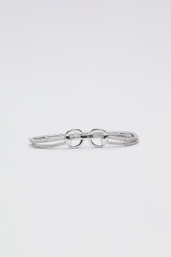 Geometric Crystal Bangle Bracelet