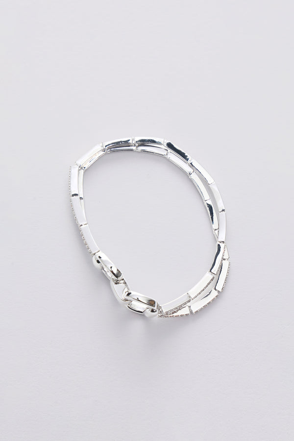 Geometric Crystal Bangle Bracelet