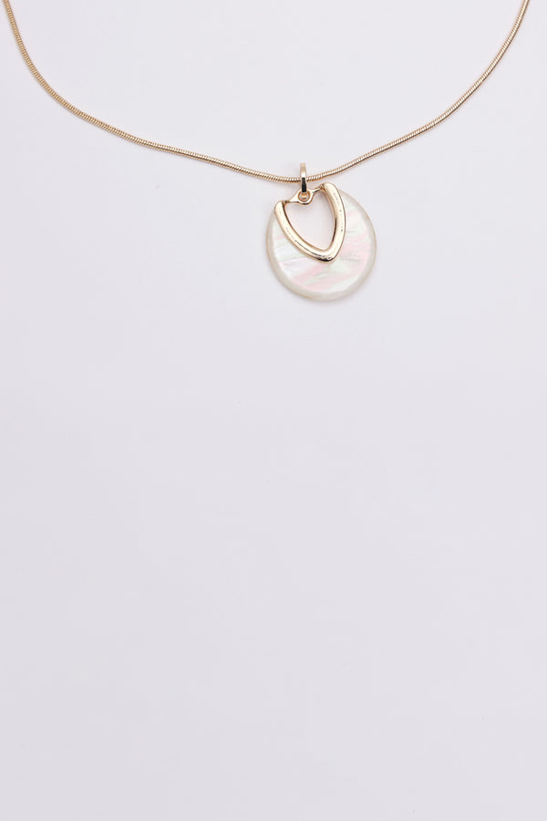 Marbled Crescent Necklace