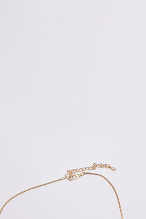 Marbled Crescent Necklace