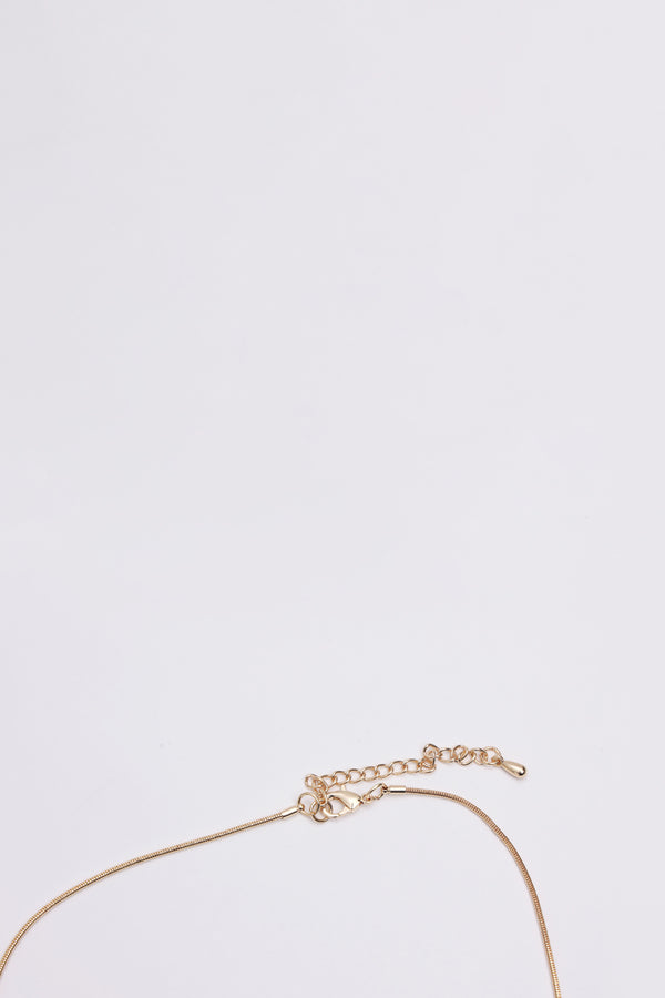 Marbled Crescent Necklace