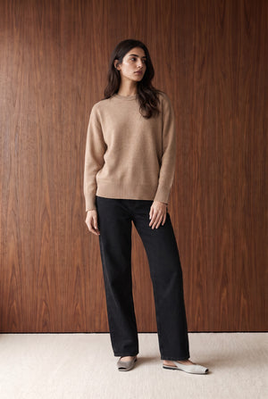 Relaxed Crew-Neck Sweater - OFF WHITE