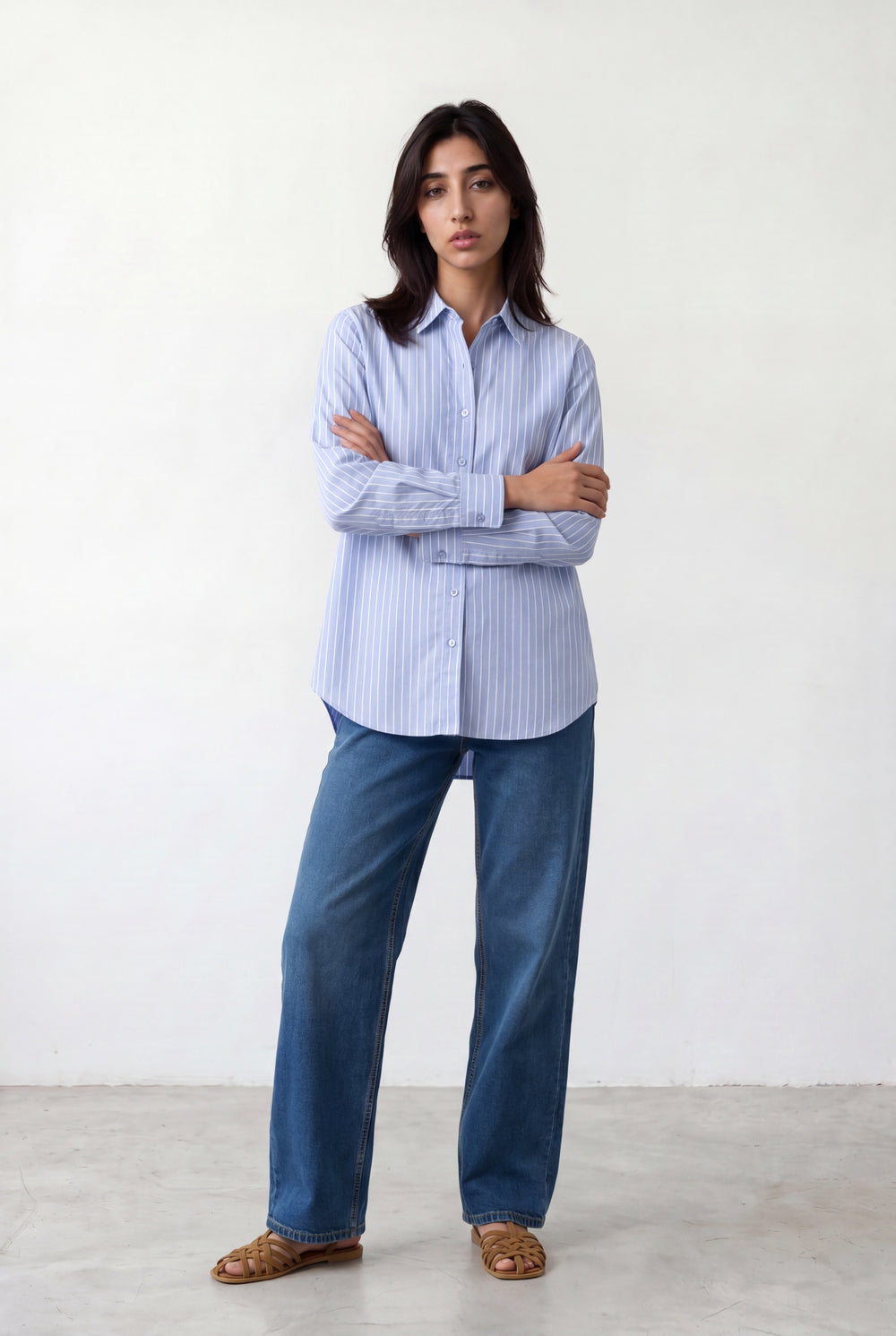 Light Blue and White