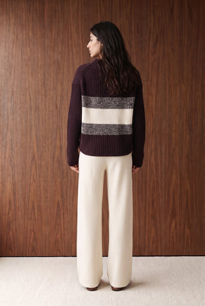 WIDE HIGH-WAIST TROUSERS - BEIGE