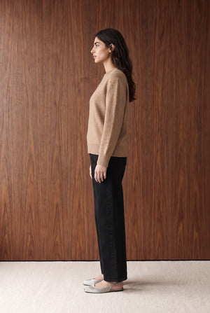 Relaxed Crew-Neck Sweater - OFF WHITE