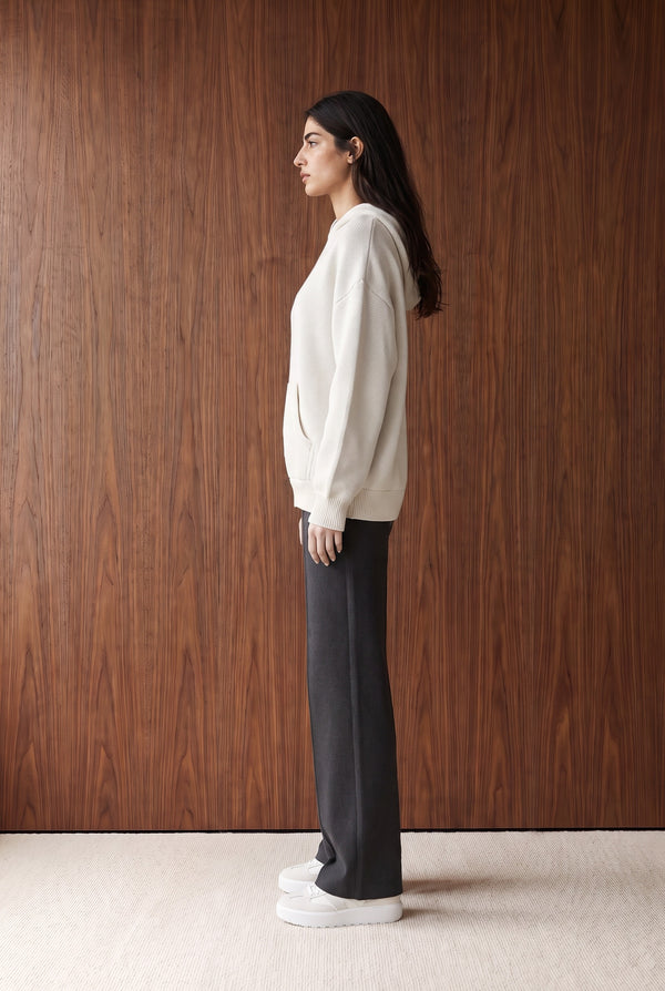 RELAXED KNIT TROUSER - CHARCOAL