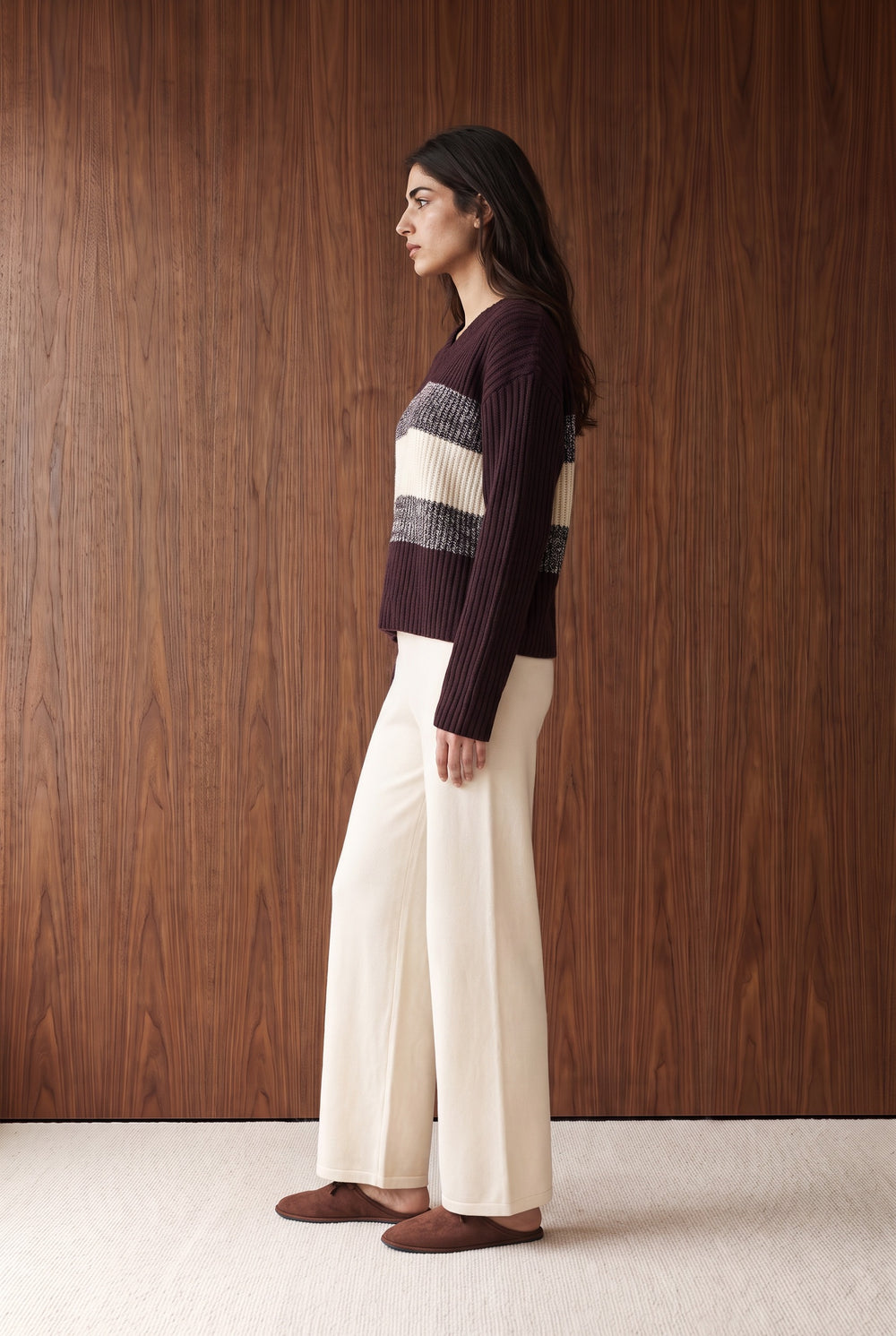 BURGUNDY AND OFF WHITE
