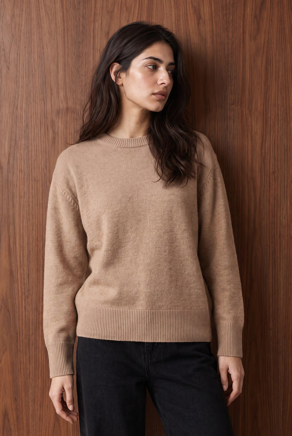 Relaxed Crew-Neck Sweater - OFF WHITE