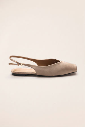 Peep Toe Slingback Pumps - Charcoal