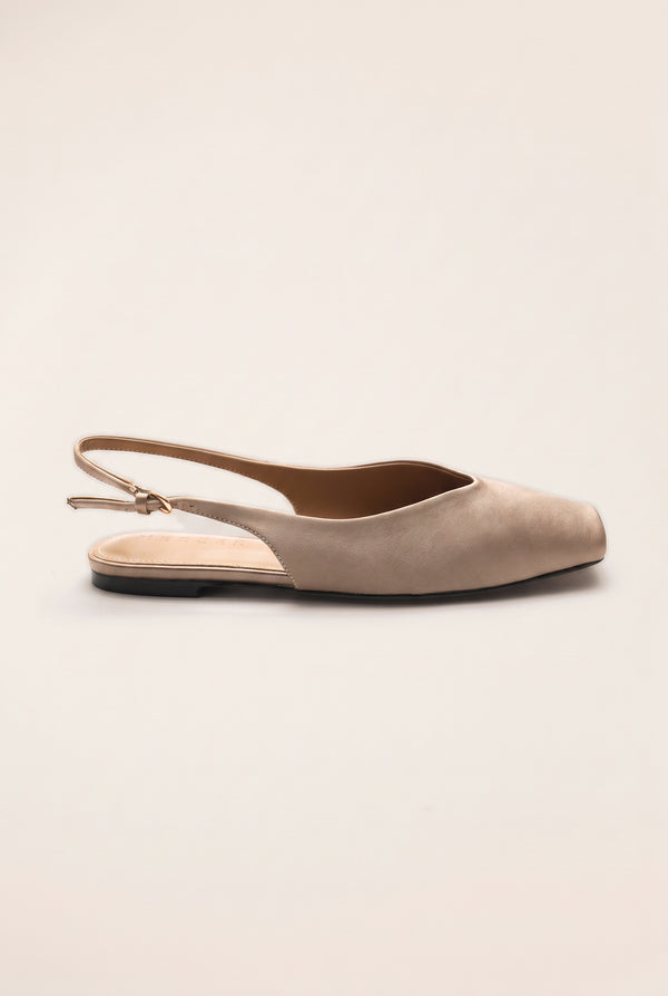 Peep Toe Slingback Pumps - Charcoal