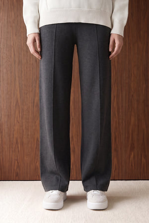 RELAXED KNIT TROUSER - CHARCOAL