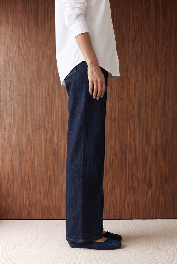 Bow Detail Square Toe Ballet Flats - Blue