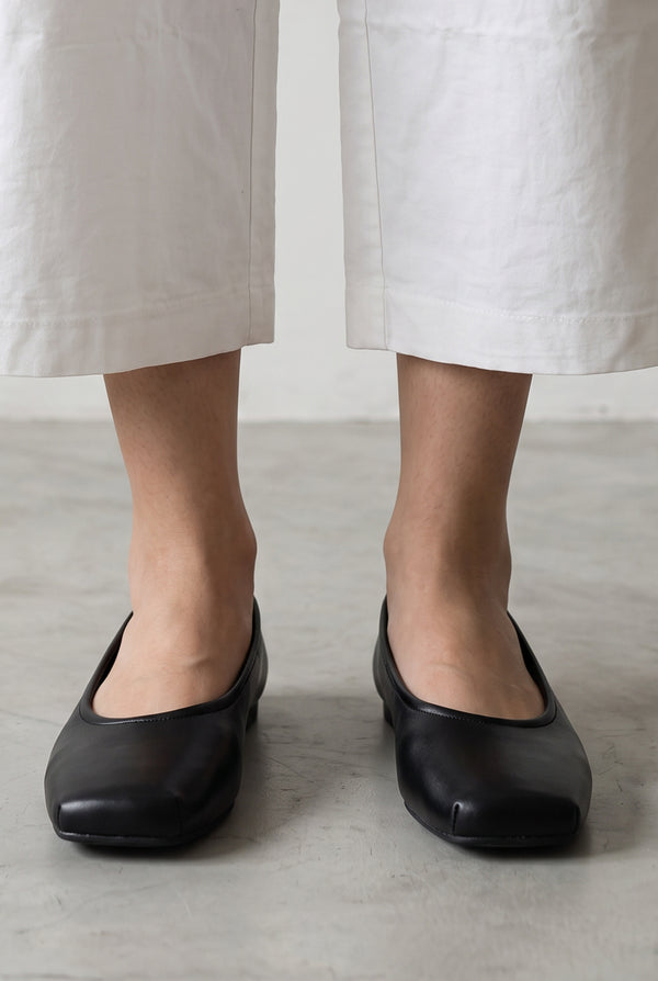 Square-Toe Ballet Flats