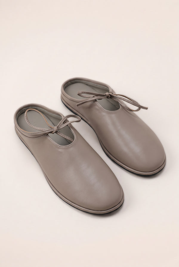 Comfort Lace-Up Mule - Taupe