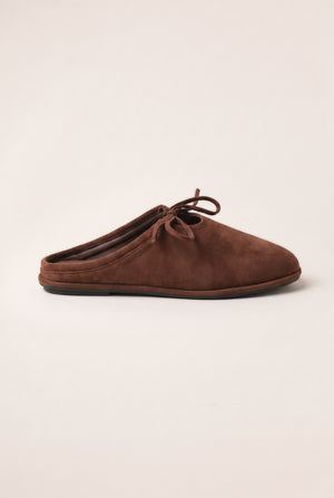 Comfort Lace-Up Mule - Chocolate Brown