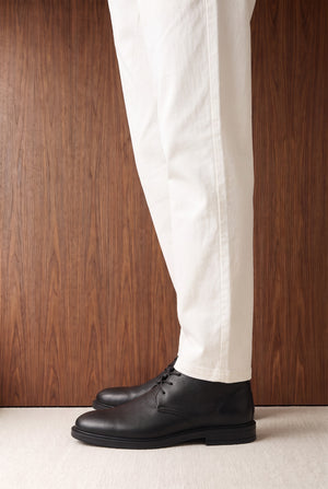 Textured Leather Chukka Boots