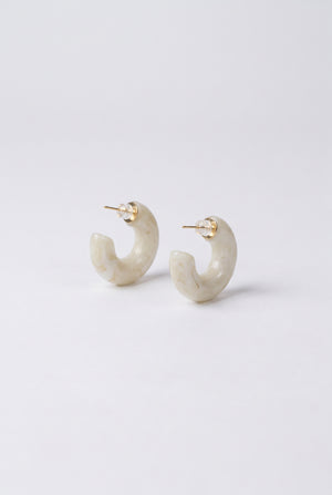 Amber Effect Hoop Earrings