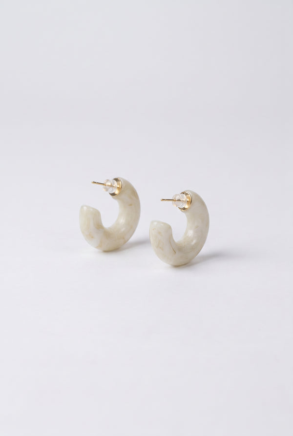 Amber Effect Hoop Earrings