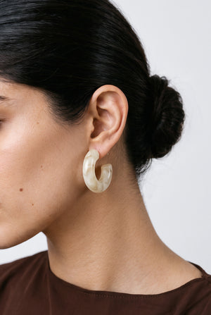 Amber Effect Hoop Earrings