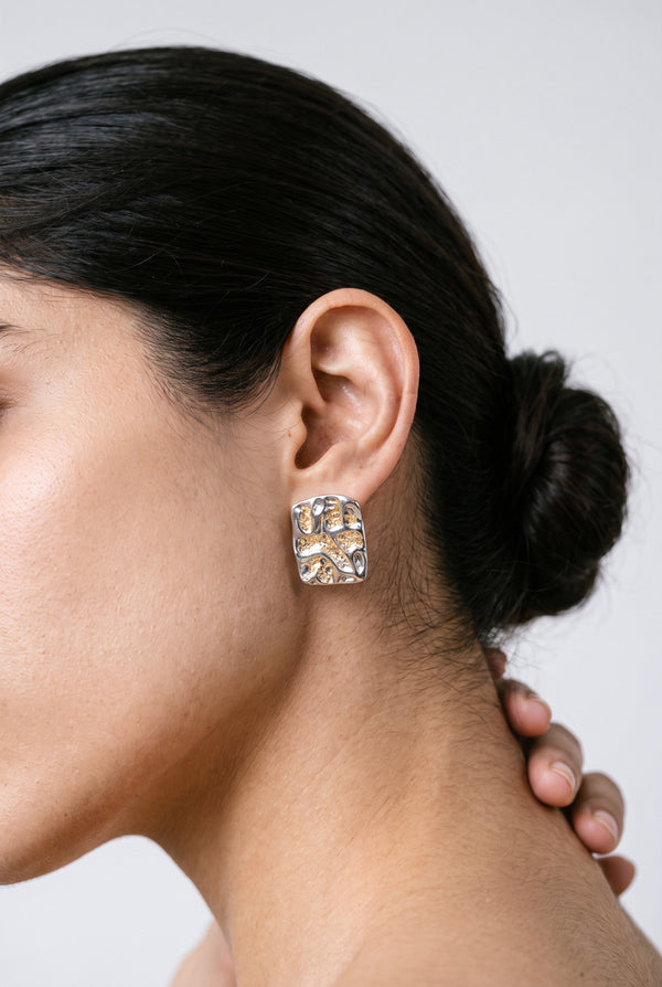 Two-Tone Geometric earrings