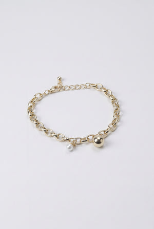 Pearl Charm Chain Bracelet