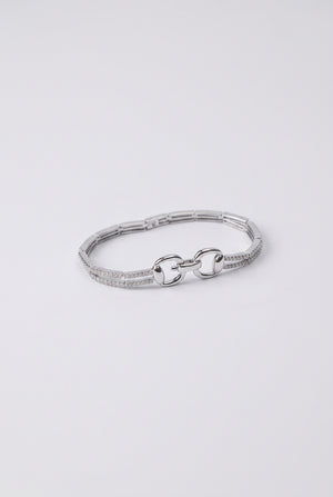 Geometric Crystal Bangle Bracelet