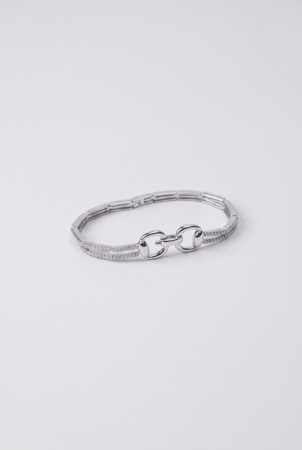 Geometric Crystal Bangle Bracelet