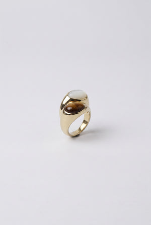 bold curved silhouette with smooth polished Ring