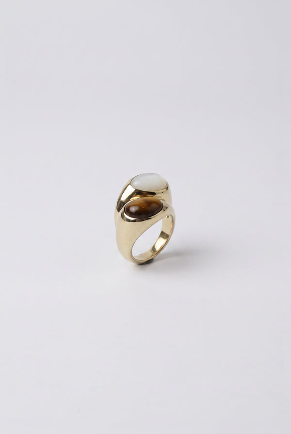 bold curved silhouette with smooth polished Ring
