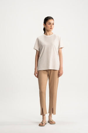 White and Brown Stripes