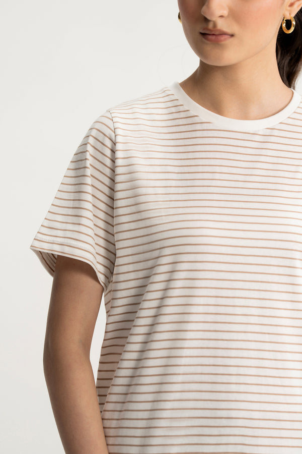 White and Brown Stripes
