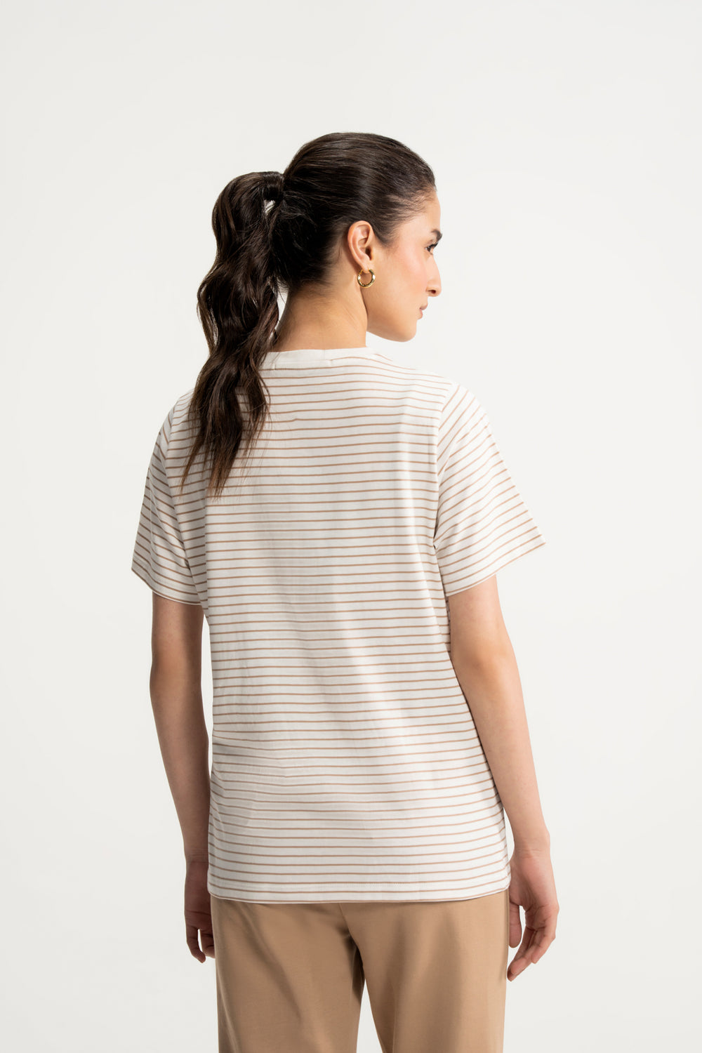 White and Brown Stripes