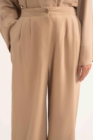 Beige & White Stripes