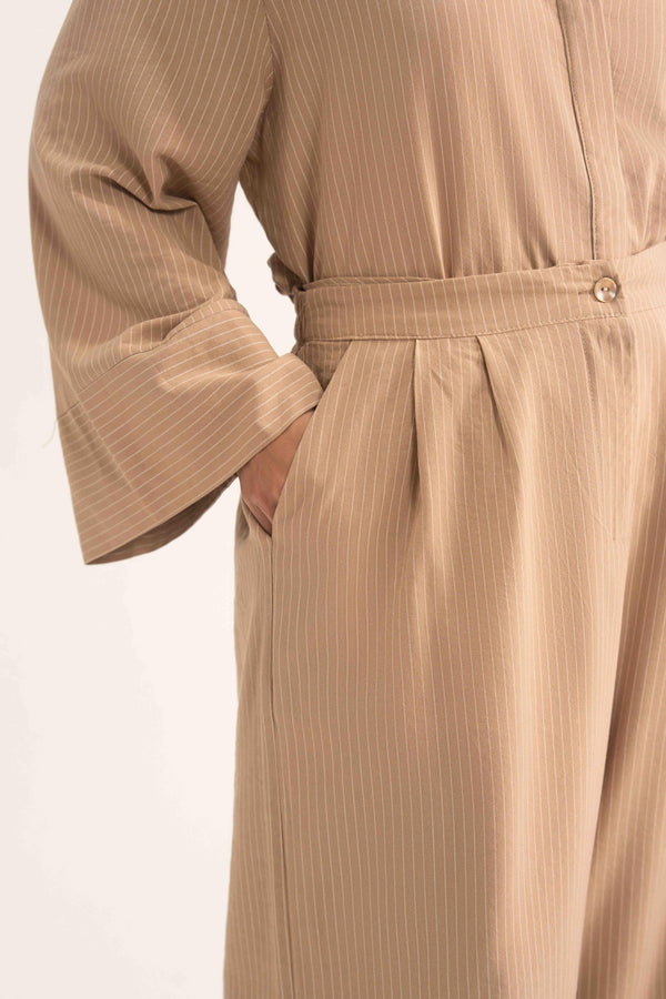 Beige & White Stripes