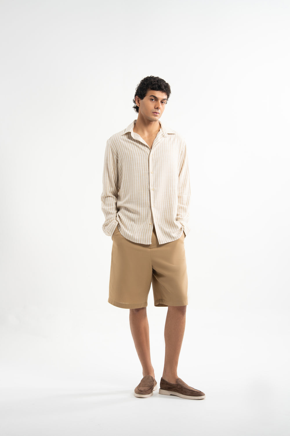 Beige & White Stripes