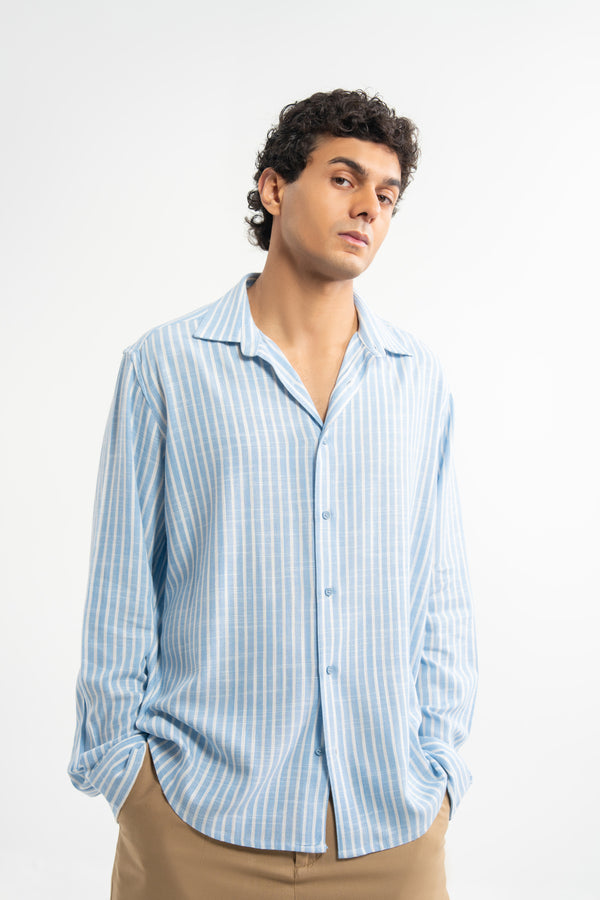 Light Blue & White Stripes