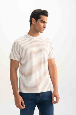 WHITE & BROWN STRIPES
