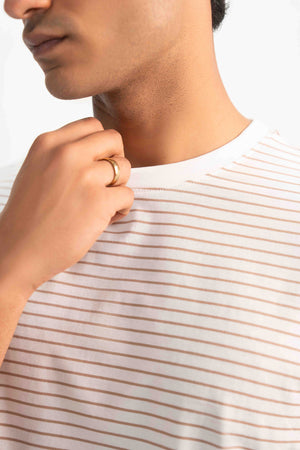 WHITE & BROWN STRIPES