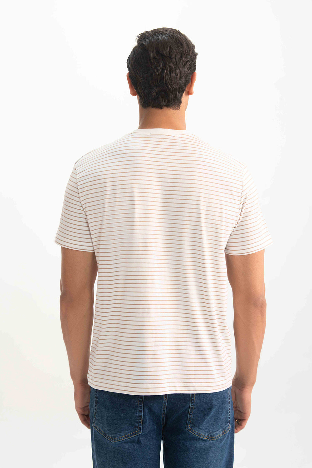 WHITE & BROWN STRIPES