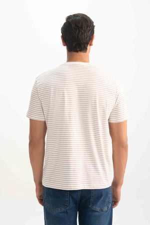 WHITE & BROWN STRIPES