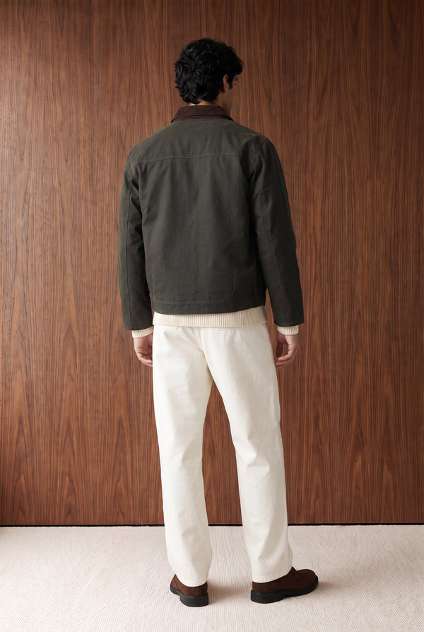 Contrast Canvas Jacket