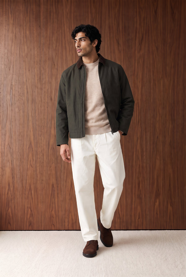 Contrast Canvas Jacket